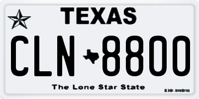 TX license plate CLN8800