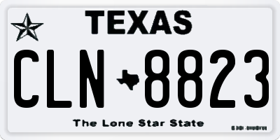 TX license plate CLN8823