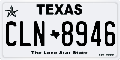 TX license plate CLN8946