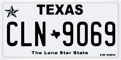 TX license plate CLN9069