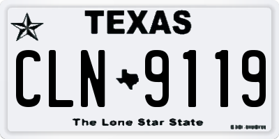 TX license plate CLN9119