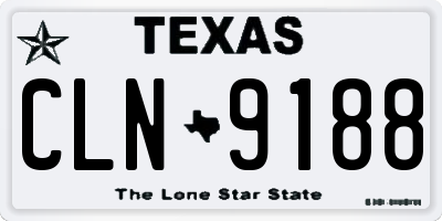 TX license plate CLN9188