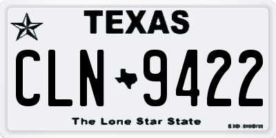 TX license plate CLN9422