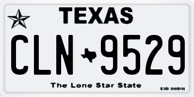 TX license plate CLN9529