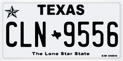 TX license plate CLN9556