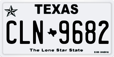 TX license plate CLN9682