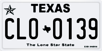TX license plate CLO0139