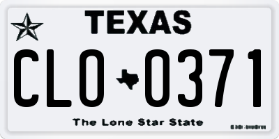 TX license plate CLO0371