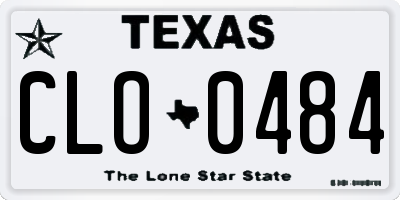 TX license plate CLO0484