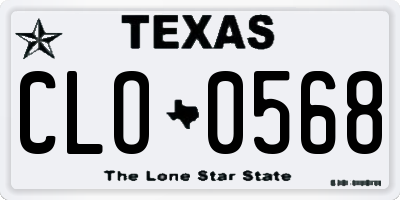TX license plate CLO0568
