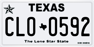 TX license plate CLO0592