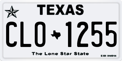 TX license plate CLO1255