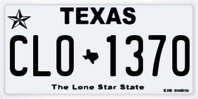TX license plate CLO1370