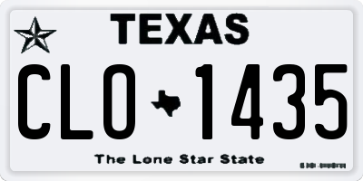 TX license plate CLO1435