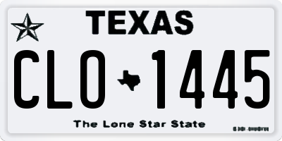 TX license plate CLO1445