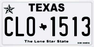 TX license plate CLO1513