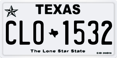 TX license plate CLO1532