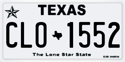 TX license plate CLO1552