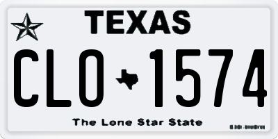 TX license plate CLO1574