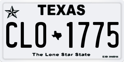 TX license plate CLO1775