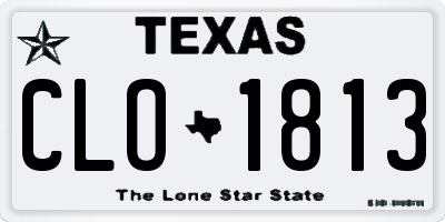 TX license plate CLO1813