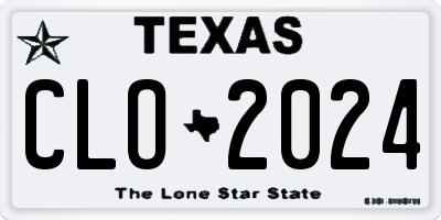 TX license plate CLO2024