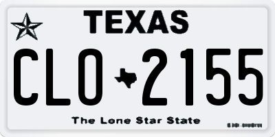 TX license plate CLO2155