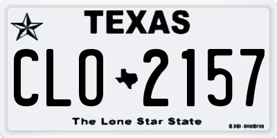 TX license plate CLO2157