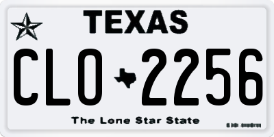 TX license plate CLO2256