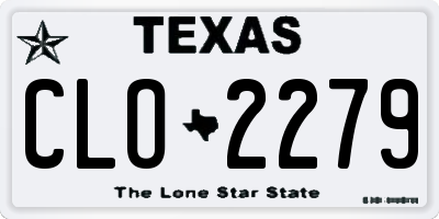TX license plate CLO2279