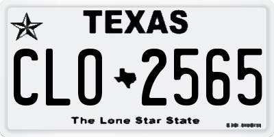 TX license plate CLO2565