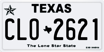 TX license plate CLO2621