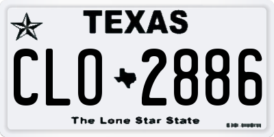 TX license plate CLO2886