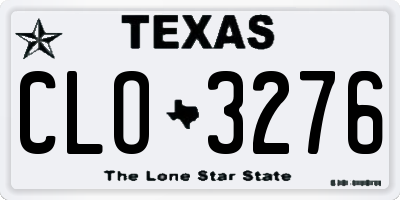 TX license plate CLO3276