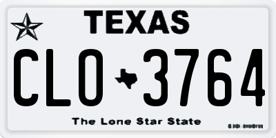 TX license plate CLO3764