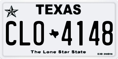 TX license plate CLO4148
