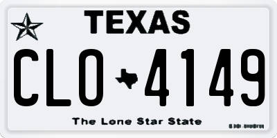 TX license plate CLO4149