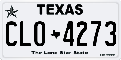 TX license plate CLO4273