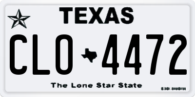 TX license plate CLO4472