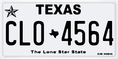 TX license plate CLO4564