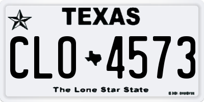 TX license plate CLO4573