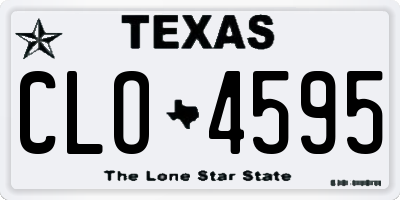 TX license plate CLO4595