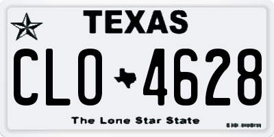TX license plate CLO4628