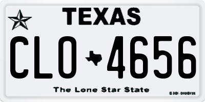 TX license plate CLO4656