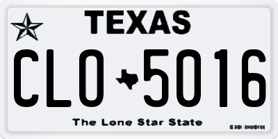 TX license plate CLO5016