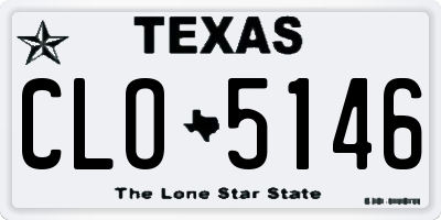 TX license plate CLO5146