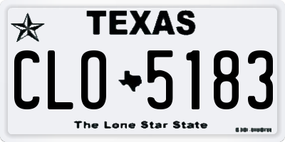 TX license plate CLO5183