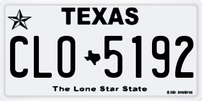 TX license plate CLO5192