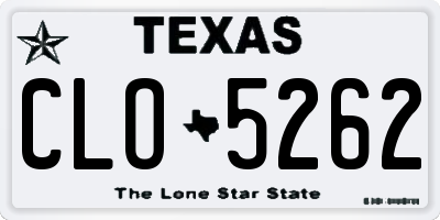 TX license plate CLO5262