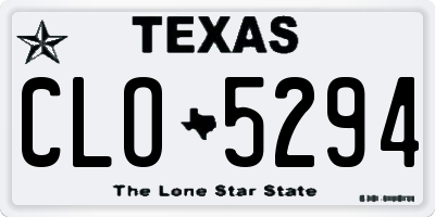 TX license plate CLO5294
